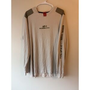 Nike Men‎ Sportswear AF1 Long Sleeve Shirt - AH2036 - Stucco 004 - Size Large